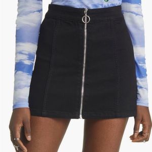 Brand - BP. Zip Front Cotton Blend Miniskirt 
Size - 28